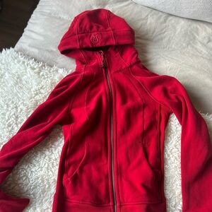 Red Lululemon Scuba Hoodie